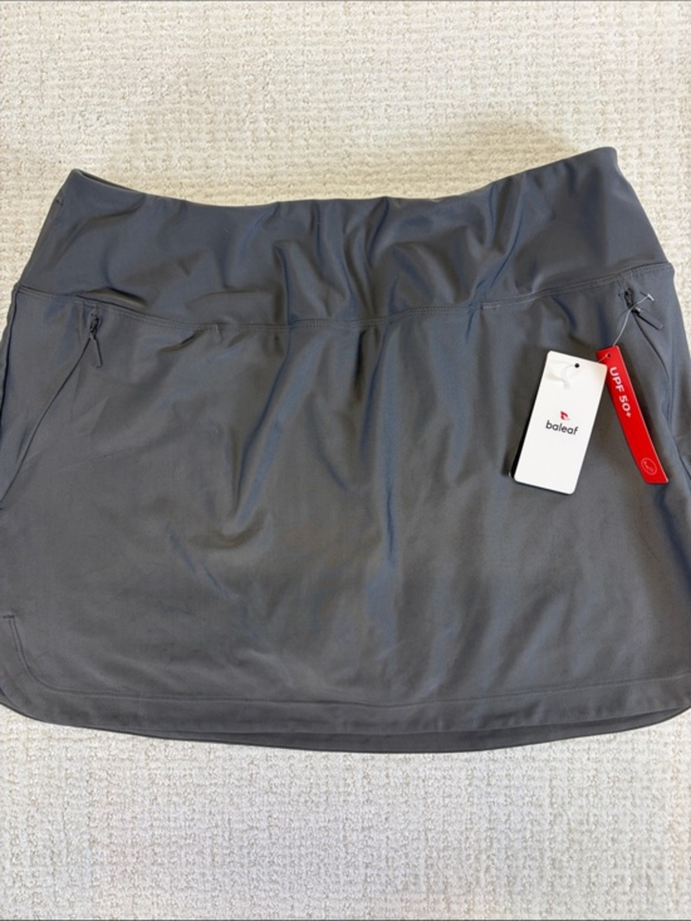 Baleaf Gray Athlete Skort UPF 50+ Golf Tennis Skirt Built In Shorts Size Large